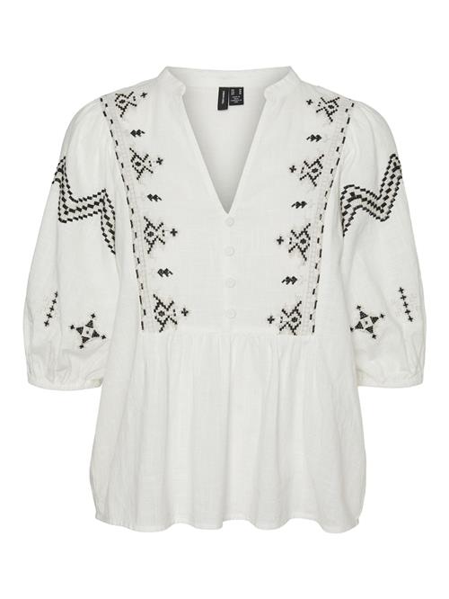 VERO MODA Bluse  sort / hvid