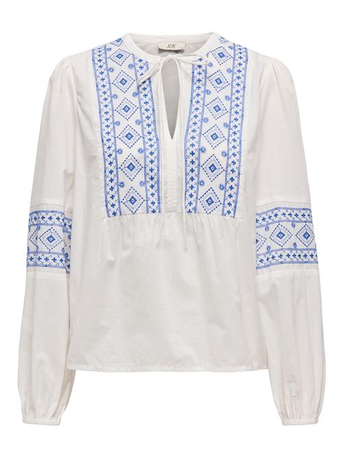 JDY Bluse 'Lulu'  royalblå / hvid