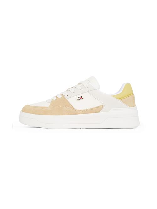 TOMMY HILFIGER Sneaker low 'ESSENTIAL BASKET'  beige / citrongul / lysegrå / hvid