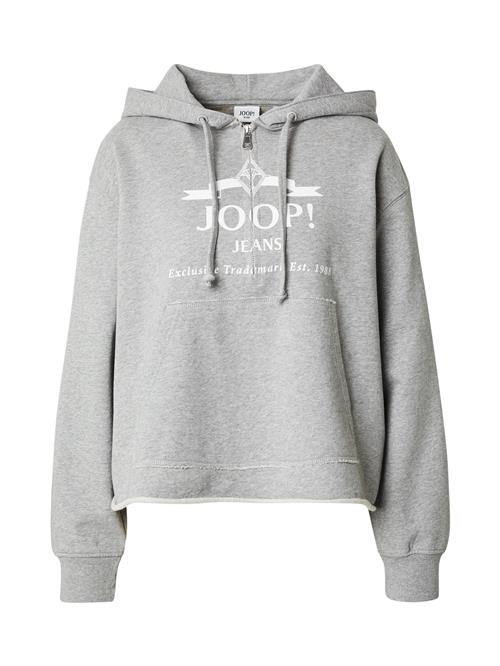 JOOP! Jeans Sweatshirt 'Talia'  grå-meleret / hvid