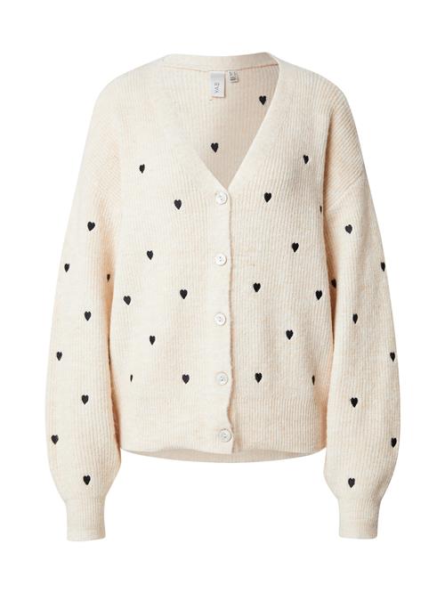 YAS Cardigan 'YASBOW'  creme / sort