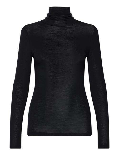 Mscally Roll Neck Long Sleeve Top Minus Black