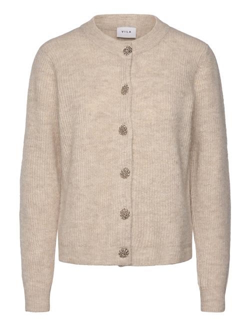 Vialva O-Neck L/S Knit Cardigan/R Vila Beige