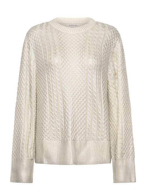 Lune Cable Knitted Metallic Sweater Malina Cream