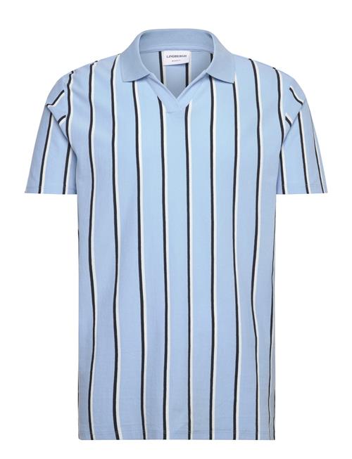 Striped Piqué Polo Shirt S/S Lindbergh Blue