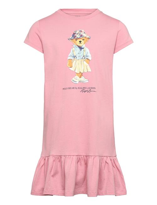 Polo Bear Cotton Jersey Tee Dress Ralph Lauren Kids Pink