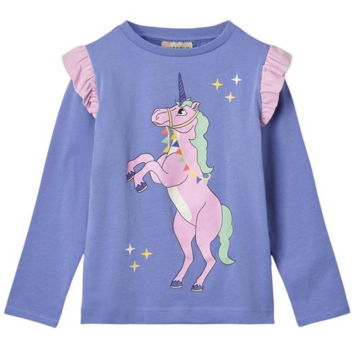 Småfolk Long Sleeved Top With Unicorn Purple Delight Unicorn Langærmet T-shirt Purple Delight | Lilla | 5-6 years