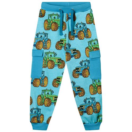 Småfolk Pants With Tractors Blue Atoll Tractors Joggingbukser Blue Atoll 2-3 Y  Blå  2-3 år  mand