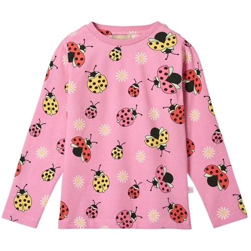 Se Småfolk Ladybirds Langærmet T-shirt Pink Lavender 4-5 Y  Lyserød  4-5 år  kvinde ved Babyshop
