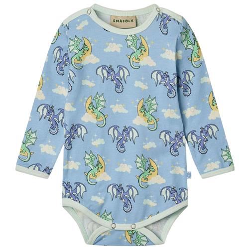 Småfolk Sleeping Dragons Baby Body Soft Sky | Blå | 98 cm