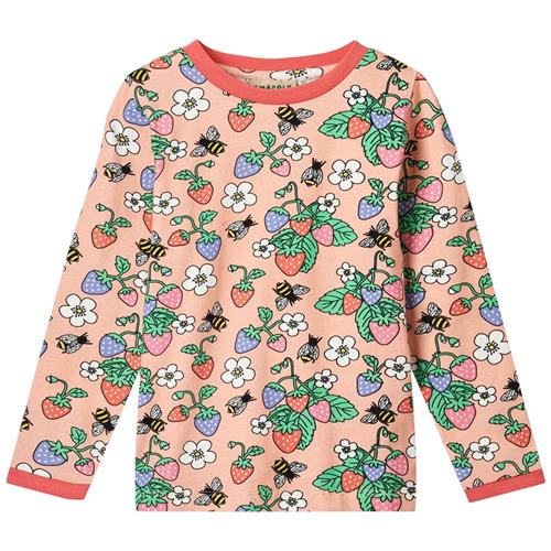 Se Småfolk Strawberries Langærmet T-shirt Blossom 2-3 Y  Lyserød  2-3 år  kvinde ved Babyshop