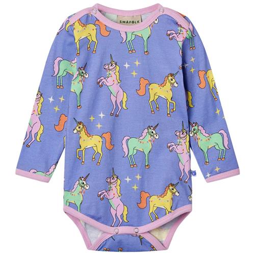 Småfolk Unicorns Baby Body Purple Delight 98 cm  Lilla  98 cm  kvinde
