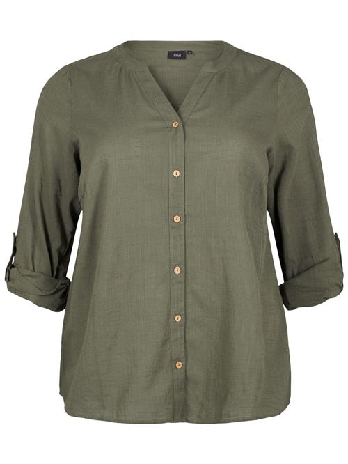 Zizzi Bluse 'CANANNA'  oliven