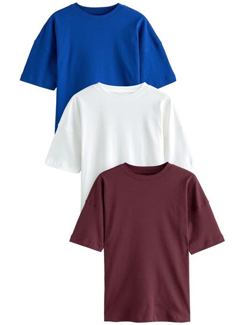 Next Oversized bluse  blå / bordeaux / hvid