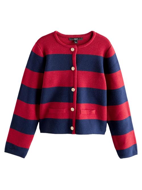 Next Cardigan  navy / cranberry