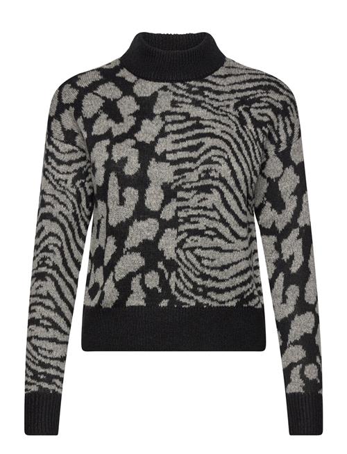 Vmvera Animal Ls Highneck Pullover Bf Vero Moda Black