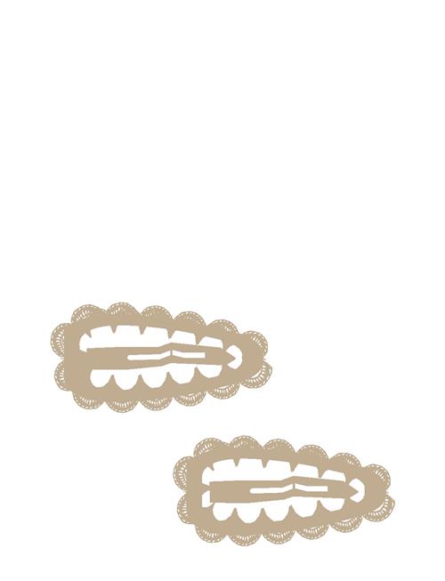 Nkfacc-Lisa 2 Pack Hair Clips Lil Lil'Atelier Beige