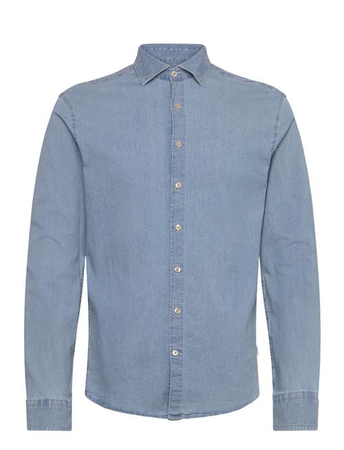 Soft Indigo Stretch Shirt L/S Lindbergh Blue