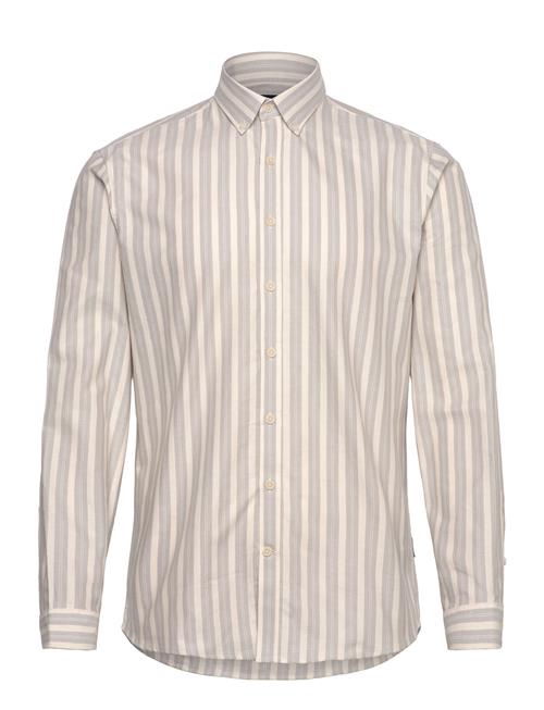 Striped Oxford Shirt L/S Lindbergh Beige