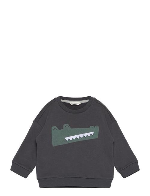 Printed Picture Sweatshirt Mango Black