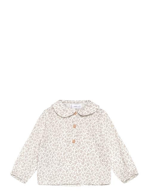 Printed Cotton Blouse Mango White