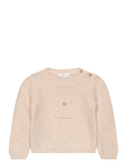 Knit Pocket Sweater Mango Beige