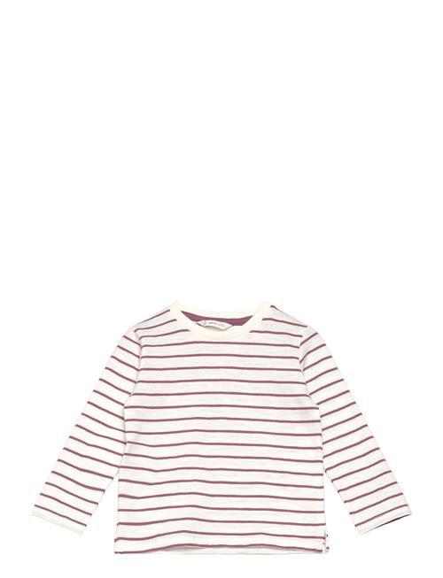 Striped Cotton T-Shirt Mango White