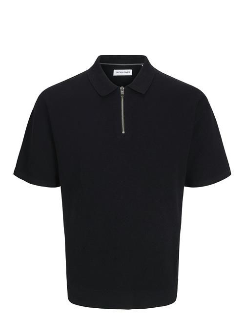 Jack & Jones Jjtroy Knit Zip Polo Jnr Jack & J S Black