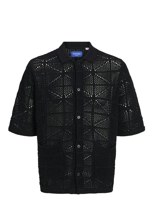 Jack & Jones Jorretiro Crochet Knit Polo Se25 Jack & J S Black