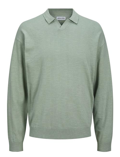 Jack & Jones Jjcolin Slub Knit Polo Ls Jack & J S Green