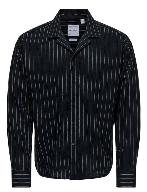 Onsemilo Casual Linen Ls Shirt 0256 ONLY & SONS Black