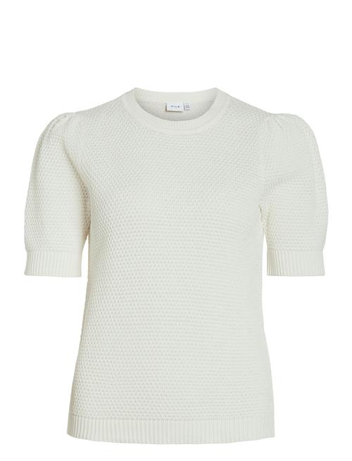 Vidalo O-Neck S/S Knit Top - Noos Vila White