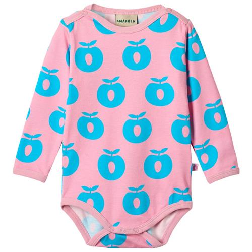 Småfolk Apples Baby Body Pink Lilac 56 cm  Lyserød  56 cm  kvinde