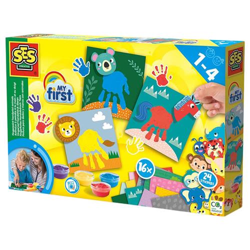 SES Creative Min Første Finger Maling Med Dyrer Yellow-1-4 Y  Gul  1-4 år  unisex