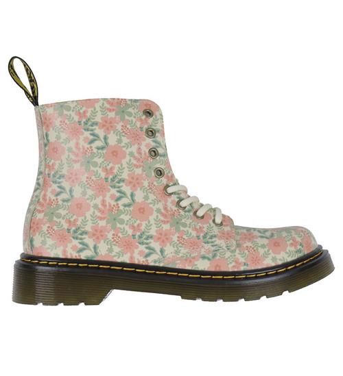 Dr. Martens Støvler - 1460 Pascal - Cloud Cream m. Blomster