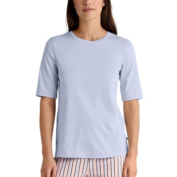 Calida Favourites Sleep Cotton Shirt Short-Sleeve Lyseblå bomuld Small Dame