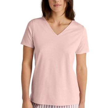 Calida Favourites Sleep Shirt Short-Sleeve Rosa stribet bomuld Medium Dame