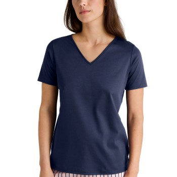 Calida Favourites Sleep Shirt Short-Sleeve Marineblå bomuld Large Dame