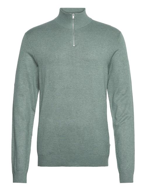 Ecovero Half Zip L/S Knit Lindbergh Green