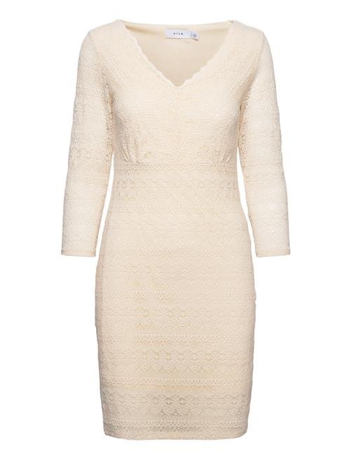 Vichikka Lace 3/4 Short Dress Vila Cream