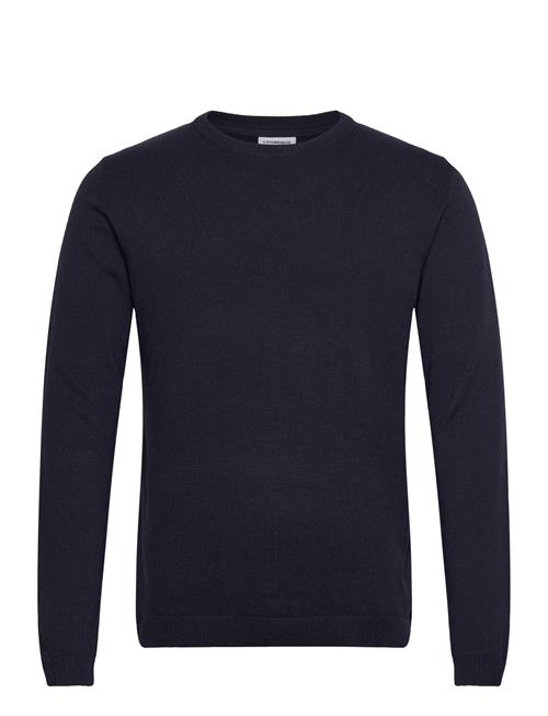 100 Recycle Knit Round Neck Lindbergh Navy