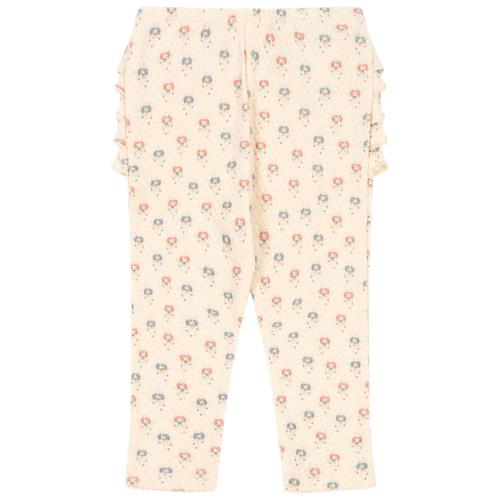 Konges Sløjd GOTS Sui Frill Leggings Pipa Petite 6 months  Creme  6 måneder  kvinde