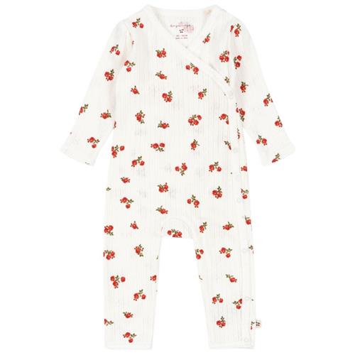 Konges Sløjd GOTS Minnie Newborn Onesie Rose Red | Hvid | 6 months