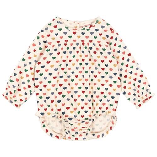 Konges Sløjd Chleo Langærmet Romper Coeur Coloré 12 months  Creme  12 måneder  kvinde