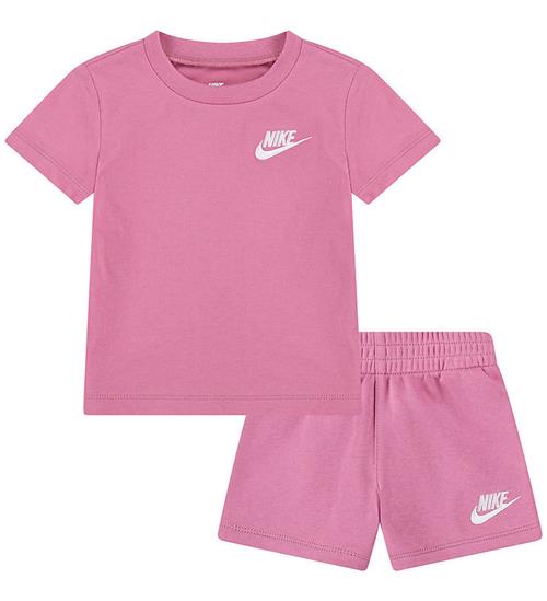 Nike Shortssæt - T-shirt/Shorts - Magic Flamingo