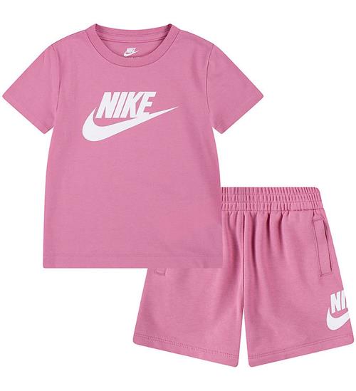 Nike Shortssæt - T-shirt/Shorts - Magic Flamingo