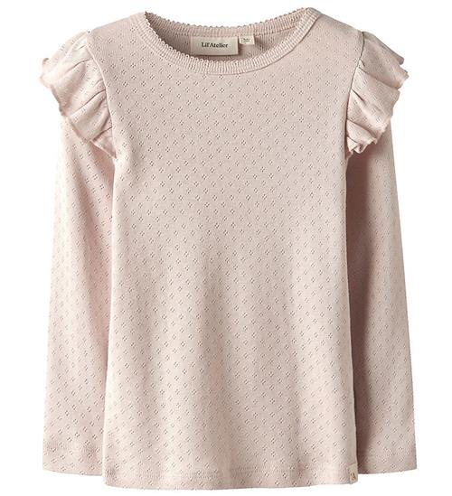 Lil Atelier Lil' Atelier Bluse - NmfRachel - Peach Whip m. Hulmønster