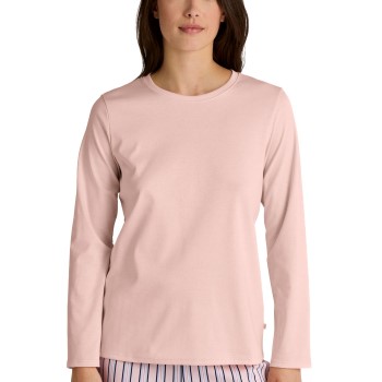 Calida Favourites Sleep Cotton Shirt Long-Sleeve Rosa stribet bomuld Small Dame