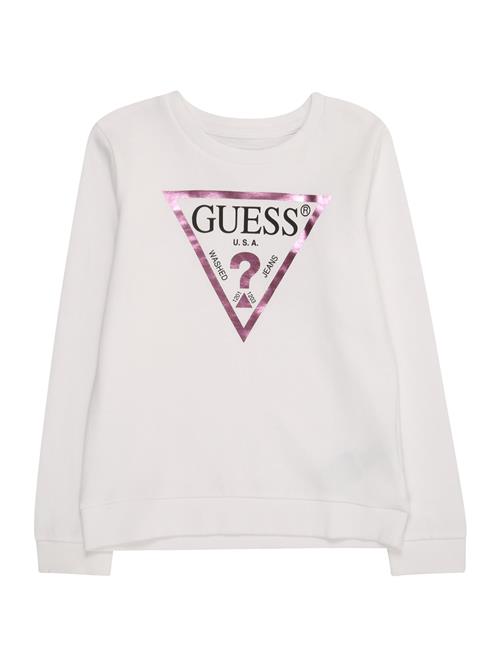 Se GUESS Sweatshirt  lilla / sort / hvid ved About You