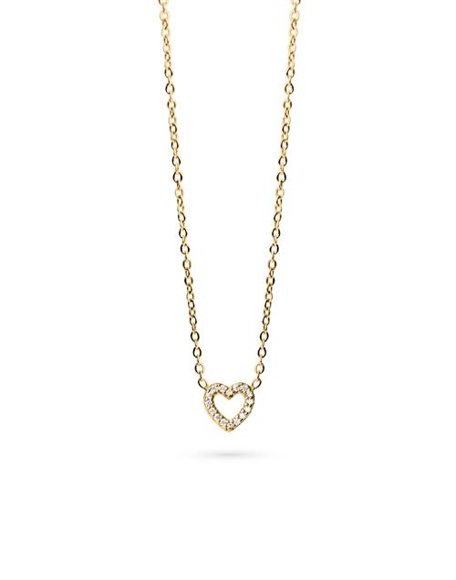 Muli Collection - Guld - Zirconia Heart Necklace